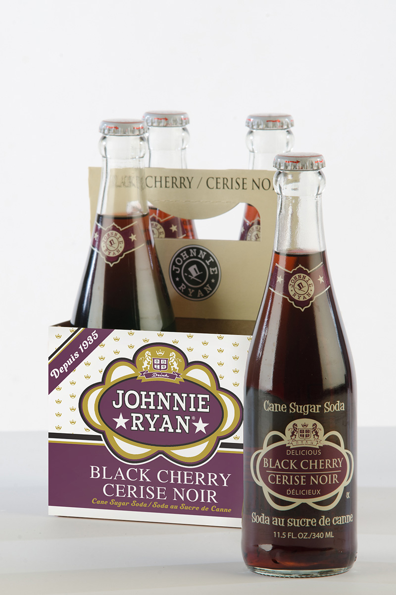 Black Cherry cane sugar soda from Johnnie Ryan beverages in Niagara Falls, NY.