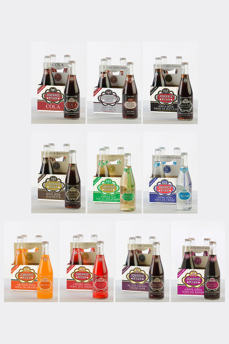 Cane sugar soda from Johnnie Ryan beverages in Niagara Falls, NY.